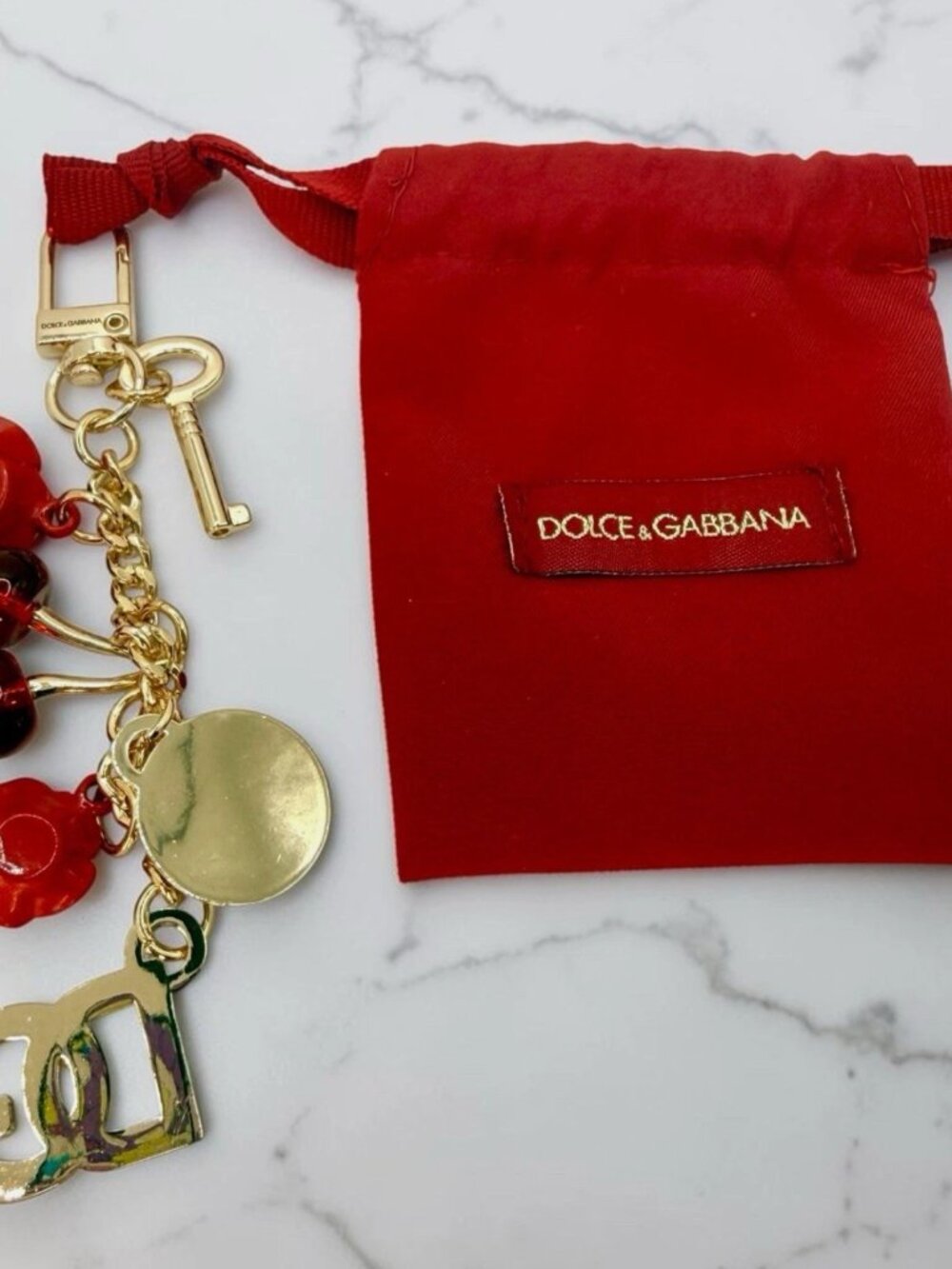 Dolce & Gabbana Key Chain Purse Bag Charm Pouch New Authentic - Picture 2 of 3